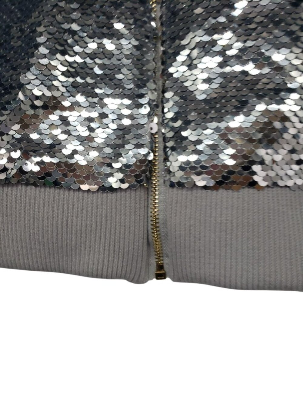 Seattle Seahawks Sequins Silver Blue Bomber Jacket Womens M Medium NFL Bling - Picture 5 of 16